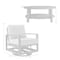 Armen Living Grand 5 Piece Black Aluminum Outdoor Seating Set with Dark Gray Cushions 840254332775 - alternate 6